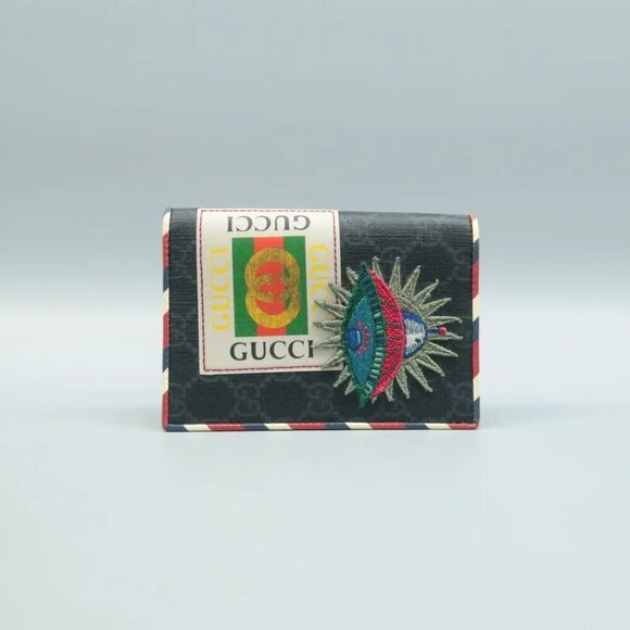 100% Authentic GUCCI Courrier Black Canvas Wallet 437-083024 - Picture 2 of 12